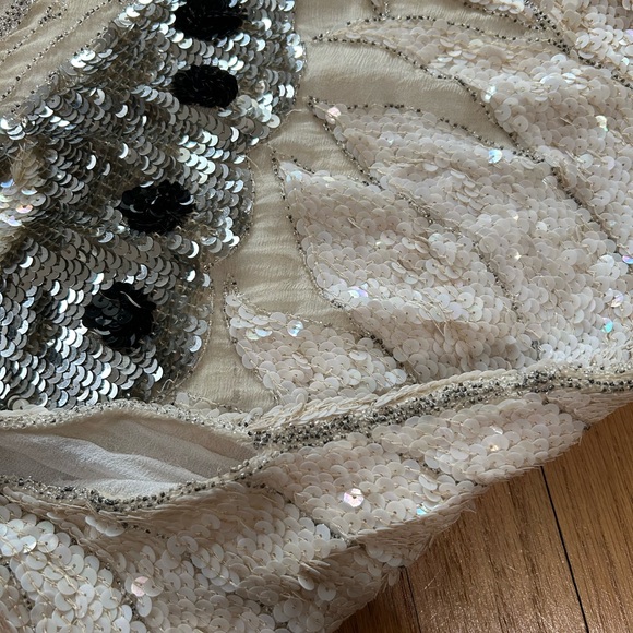 Vintage 100% Silk Sequin Butterfly Top- RARE - Picture 3 of 8
